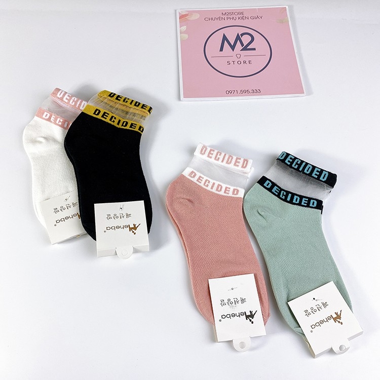 Tất Nữ Ren Lụa Mẫu Chữ DEGIDED Phong Cách Nhẹ Nhàng TNG07-G5