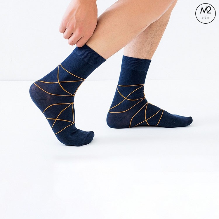 Set 4 Đôi Tất Vớ Nam Cao Cổ Cotton Cao Cấp Họa Tiết Độc Đáo Nhật Bản TN38