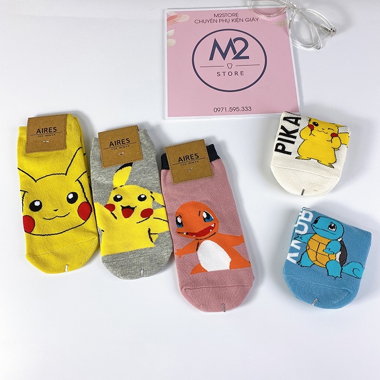 Combo 5 Đôi Vớ Tất Nữ Cổ Ngắn In Hoạt Hình Cực Đáng Yêu TNG39