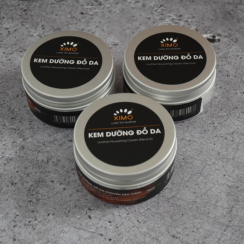 Kem dưỡng đồ da chuyên sâu XIMO, giúp tái tạo độ đàn hồi cho da giày, dưỡng áo da, túi ví, 80ml XI04