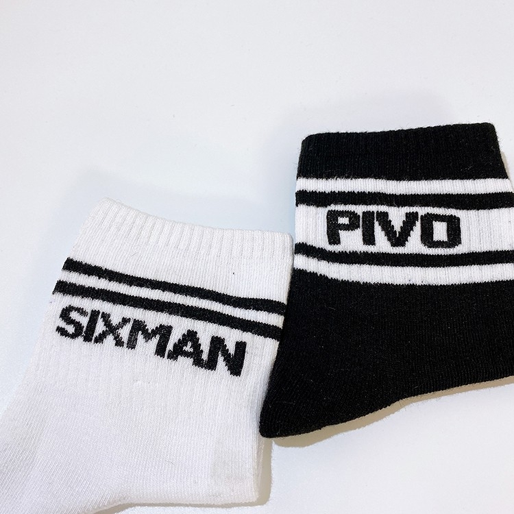 Combo 5 Đôi Vớ Tất Nam Nữ Cổ Cao Năng Động Sixman 100% cotton (TN08-H2)