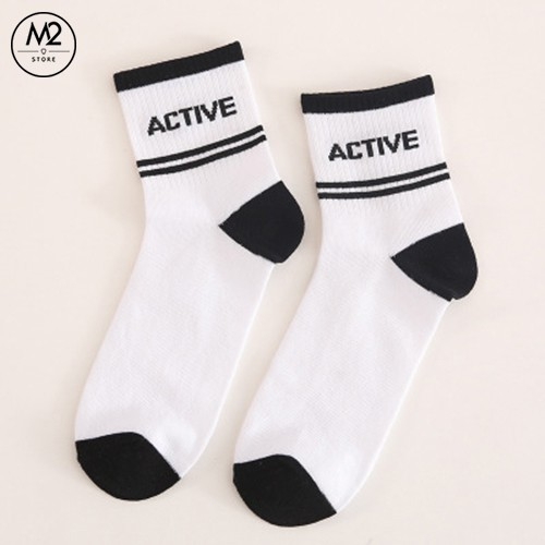 Combo 5 Đôi Vớ Tất Nam Nữ Cổ Cao Năng Động Sixman 100% cotton (TN08-H2)