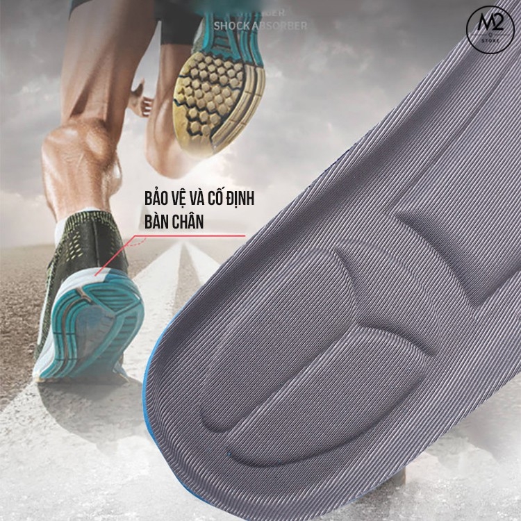 Lót giày thể thao siêu nhẹ massage êm chân chống sốc, chống trượt, thoáng khí, thấm hút mồ hôi LGTT17-C3