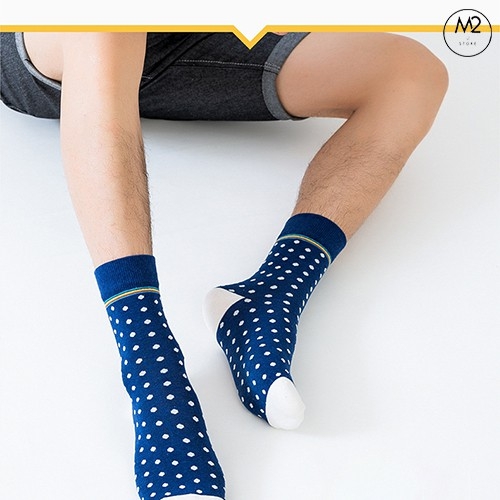Set 4 Đôi Tất Vớ Nam Cao Cổ Cotton Cao Cấp Họa Tiết Độc Đáo Nhật Bản TN38