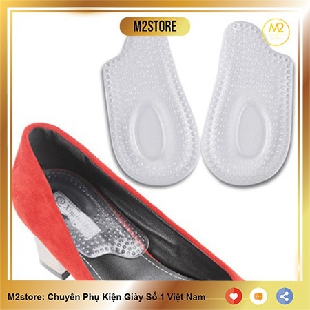 Miếng lót giày cao gót silicon massage êm chân, chống đau và chai gót chân XIMO LGCG03