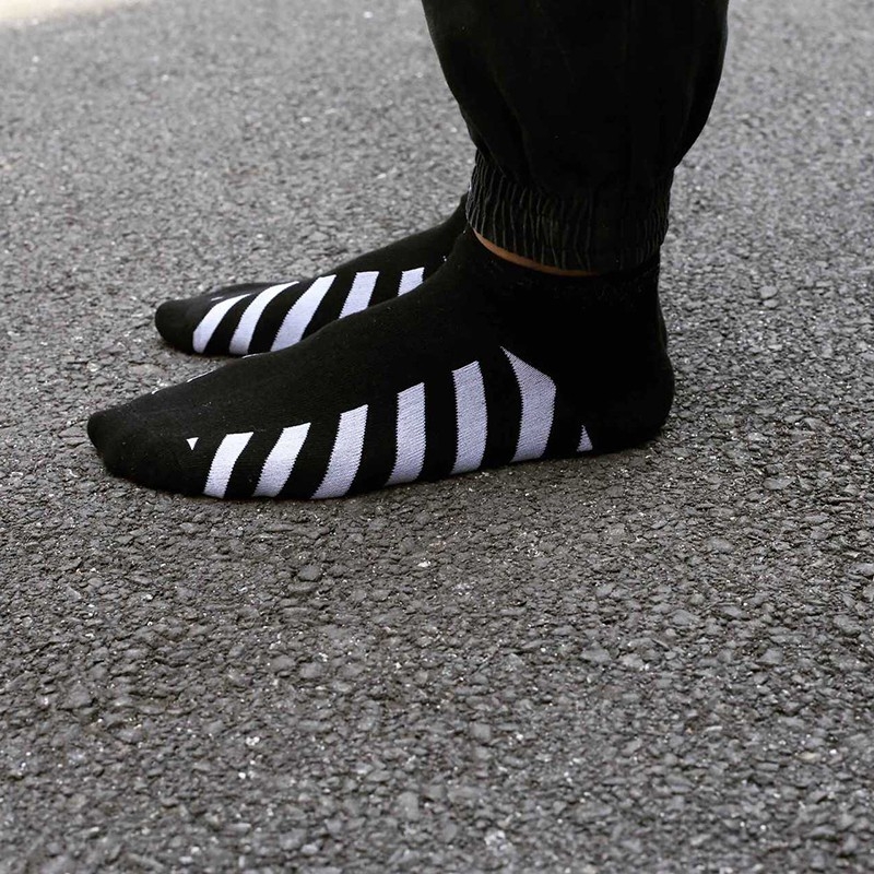 Tất nam nữ cổ ngắn Ulzzang Hàn Quốc sọc thời trang cotton XIMO (TN13-H2)