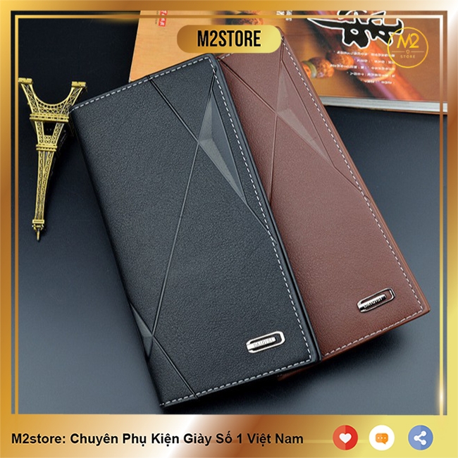 Bóp Ví dài nam nữ cầm tay nhiều ngăn đựng có ngăn kéo ví da mềm dập nổi cao cấp Hàn Quốc VND14