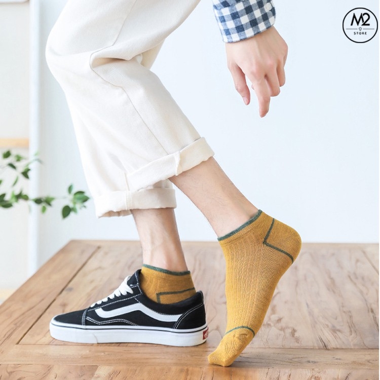 COMBO 10 đôi Tất vớ nam cổ ngắn đẹp, thấm hút mồ hôi, thời trang Hàn Quốc TN26-H3