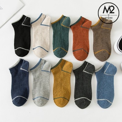 COMBO 10 đôi Tất vớ nam cổ ngắn đẹp, thấm hút mồ hôi, thời trang Hàn Quốc TN26-H3