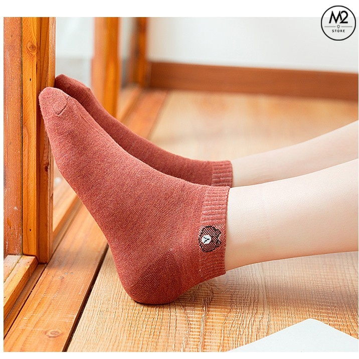 COMBO 5 Đôi Tất Gấu Cổ Ngắn Đủ Màu XIMO TNG15-G5