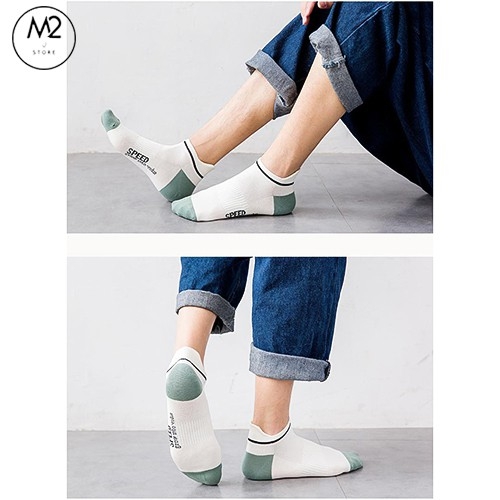 Combo 5 Đôi Tất Vớ Nam Cổ Ngắn Phong Cách Thể Thao Năng Động TN29