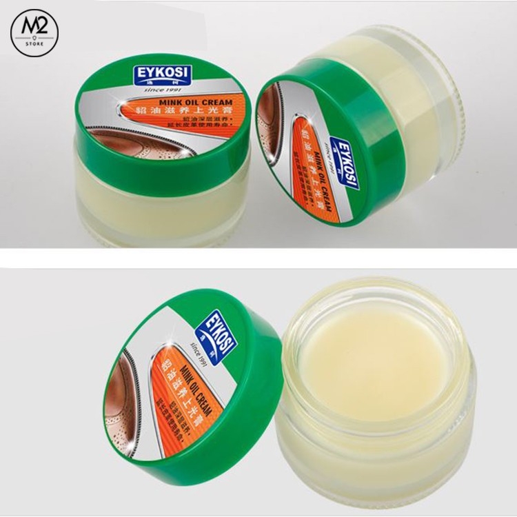 Mỡ chồn bảo dưỡng,  chăm sóc, đánh bóng, làm sạch đồ da Mink Oil Eykosi cho áo da, giày da, túi ví da (XDG65-E2)