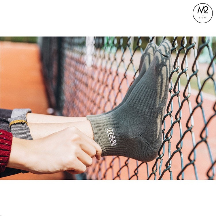 Set Tất Vớ Tuần Nam Cao Cấp Cổ Vừa Cotton Siêu Thoáng Khí TN35