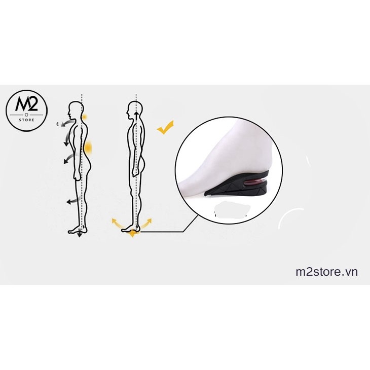 Lót giày tăng chiều cao có đệm khí nửa bàn loại L4-A16(3-5cm)