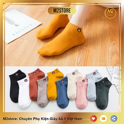 COMBO 5 Đôi Tất Gấu Cổ Ngắn Đủ Màu XIMO TNG15-G5