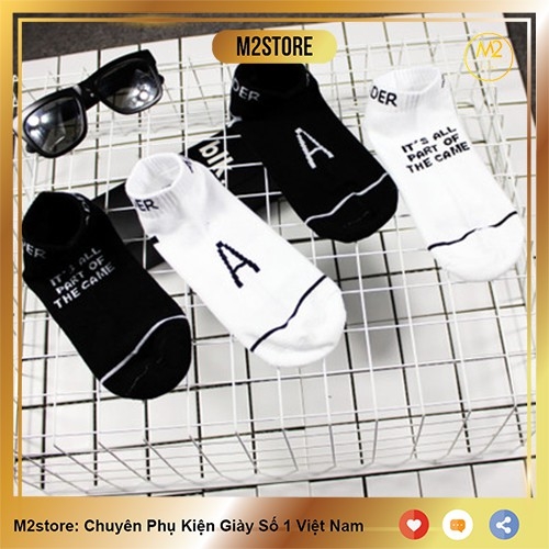 Tất nam nữ cổ ngắn Ulzzang Hàn Quốc thời trang sợi thun XIMO (TN11)