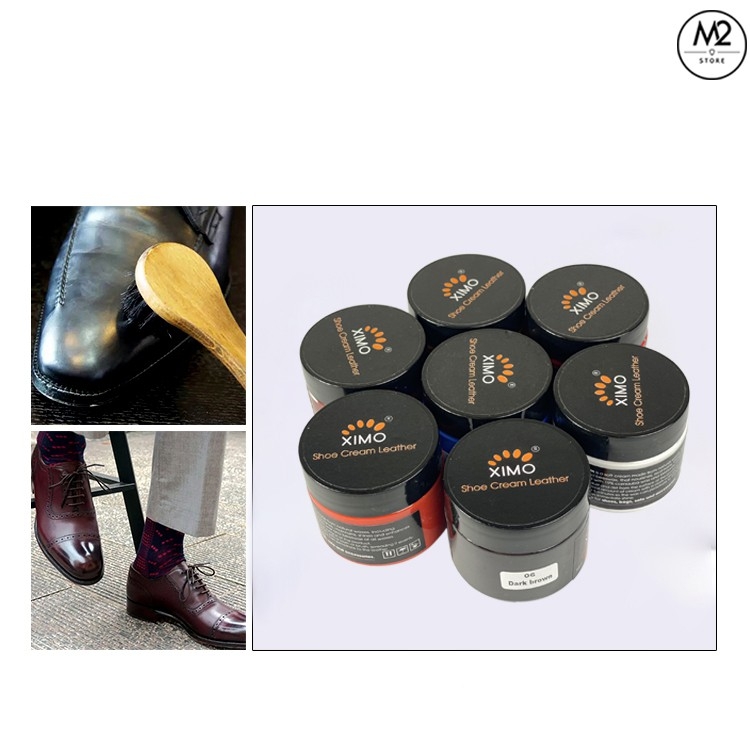 Xi kem chuyên sửa vết bong tróc cho giày da và đánh bóng túi ví, áo, ghế da Ximo Leather Cream (50ml) XDG02
