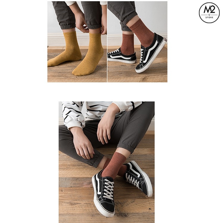 COMBO 10 đôi Tất vớ nam đẹp cổ cao Hàn Quốc thời trang 100% cotton TN21-H3