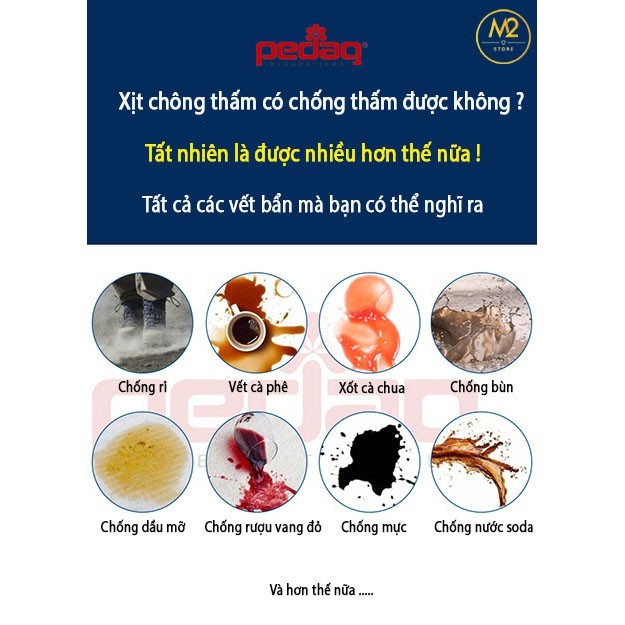 Chai Xịt Nano Chống Thấm Nước, Bụi Bẩn Pedag Đức 250ml Cao Cấp Chính Hãng