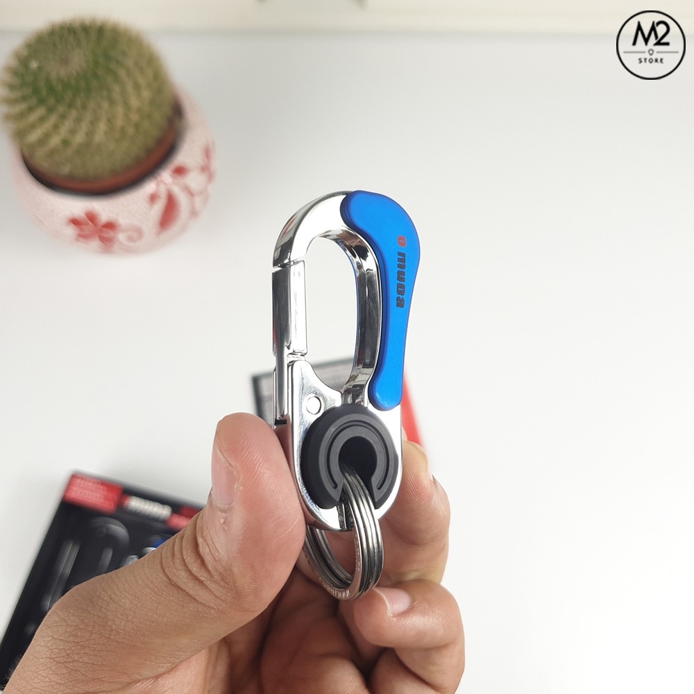 Móc khoá xe máy ô tô đẹp OMUDA cao cấp inox chống gỉ sét có chốt đĩa quần thời trang MK04-A5