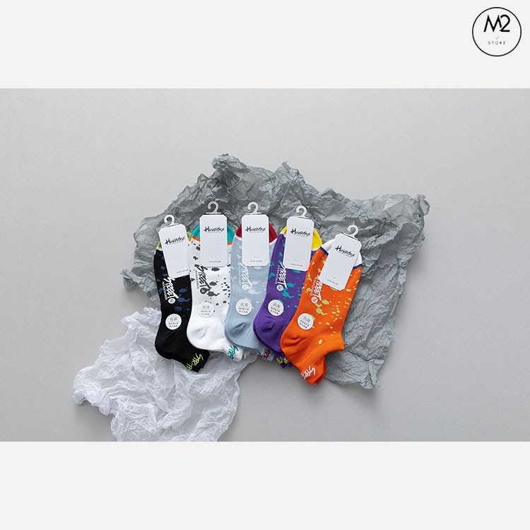 Set 5 Tất Vớ Nam Cổ Ngắn Cotton Cao Cấp Thể Thao Năng Động Họa Tiết Độc Lạ TN41