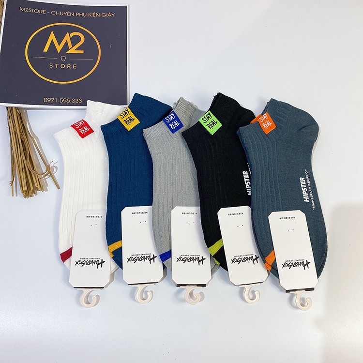 Set 5 Tất Vớ Nam Cổ Ngắn Cotton Cao Cấp Thể Thao Mạnh Mẽ TN40