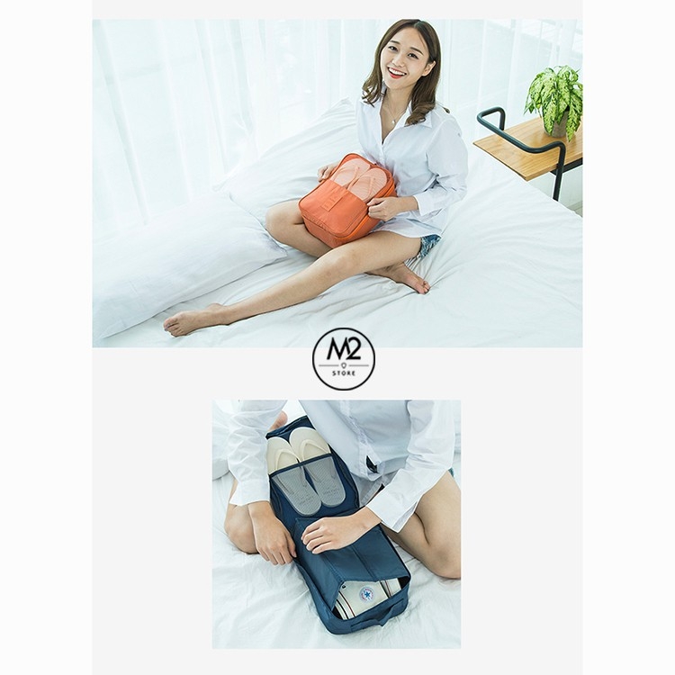 Túi Đựng Giày Dép Du Lịch, Thể Thao Tiện Dụng 3 Ngăn Chống Nước TDG02