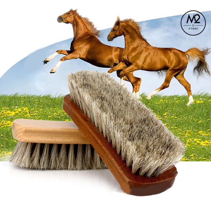 Bàn chải lông ngựa đánh giày Horsehair cao cấp cỗ lớn (BCDG02-A7)
