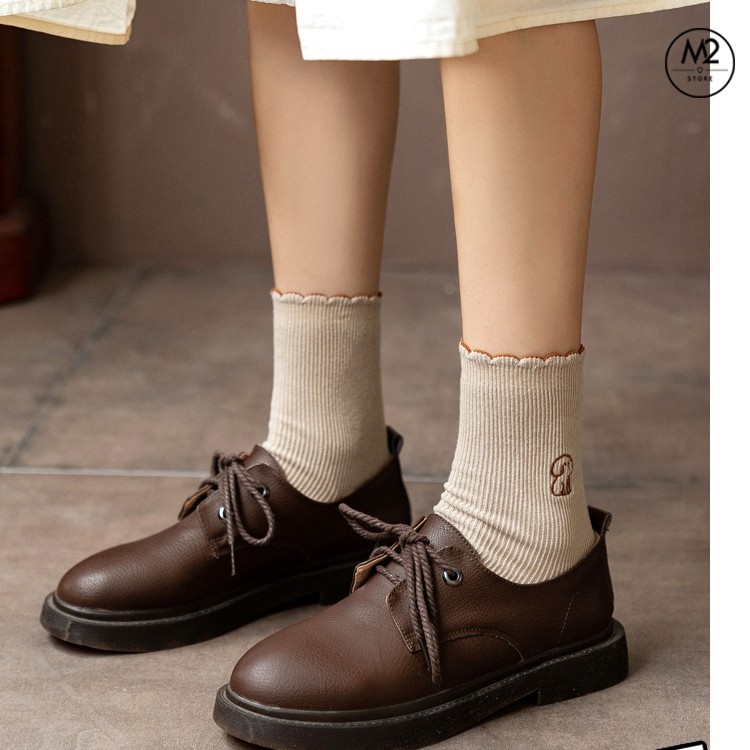 Tất Bèo Nữ Cổ Cao Thêu Hình Cún Ngồi Đáng Yêu TNG01