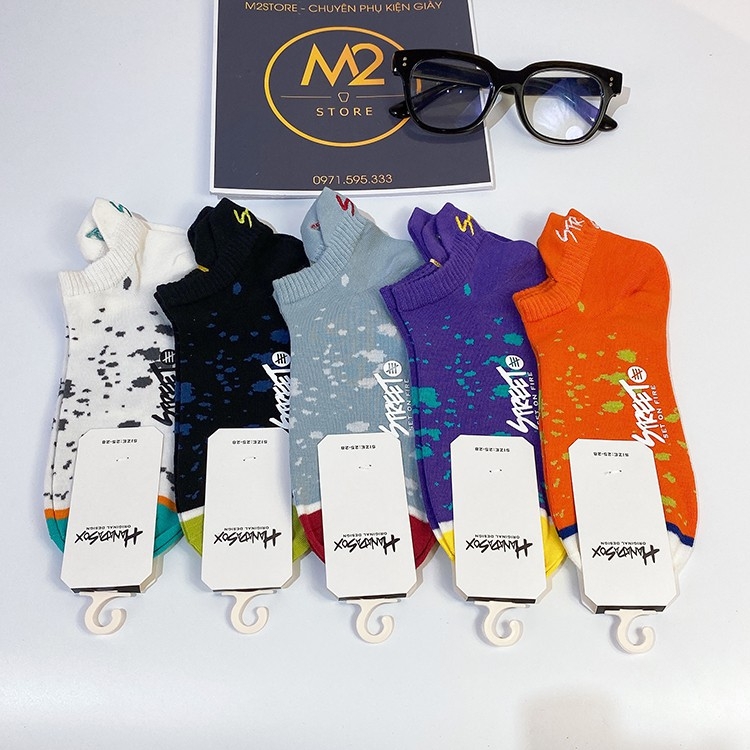 Set 5 Tất Vớ Nam Cổ Ngắn Cotton Cao Cấp Thể Thao Năng Động Họa Tiết Độc Lạ TN41