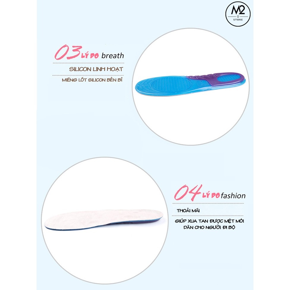Lót giày êm chân thể thao Silicon LGEC01