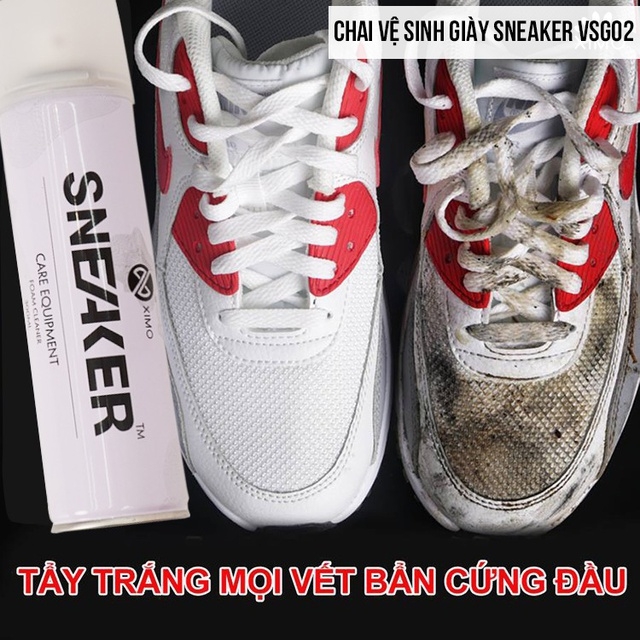 Chai xịt tạo bọt vệ sinh giày Sneaker cao cấp (VSG02) basic