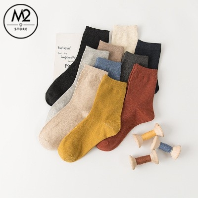 COMBO 10 đôi Tất vớ nam đẹp cổ cao Hàn Quốc thời trang 100% cotton TN21-H3