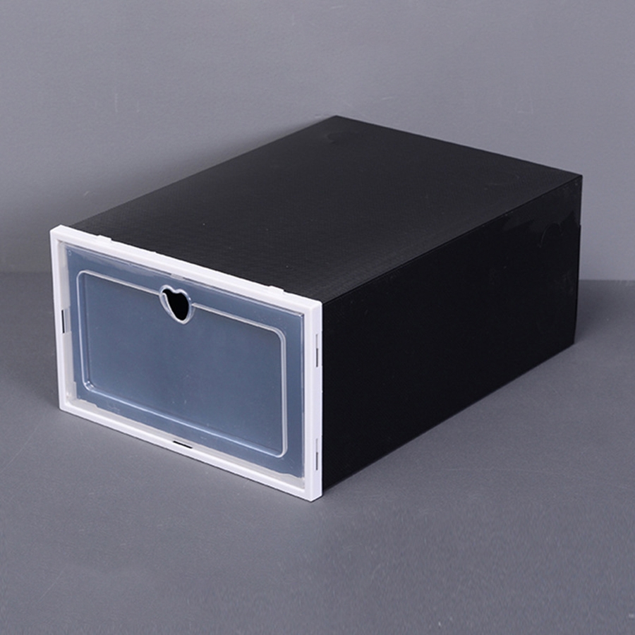 Hộp Đựng Giày Dép Nắp Nhựa Cứng Trong Suốt Thời Trang, Size lớn Chịu Lực 4kg XIMO HDG01