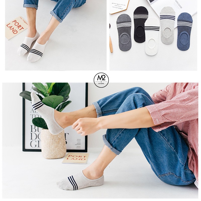 Tất Đi Giày Lười, Vớ Lười Nam Nữ Cao Cấp Siêu Đẹp (Chống trượt gót) (TL02-G4)