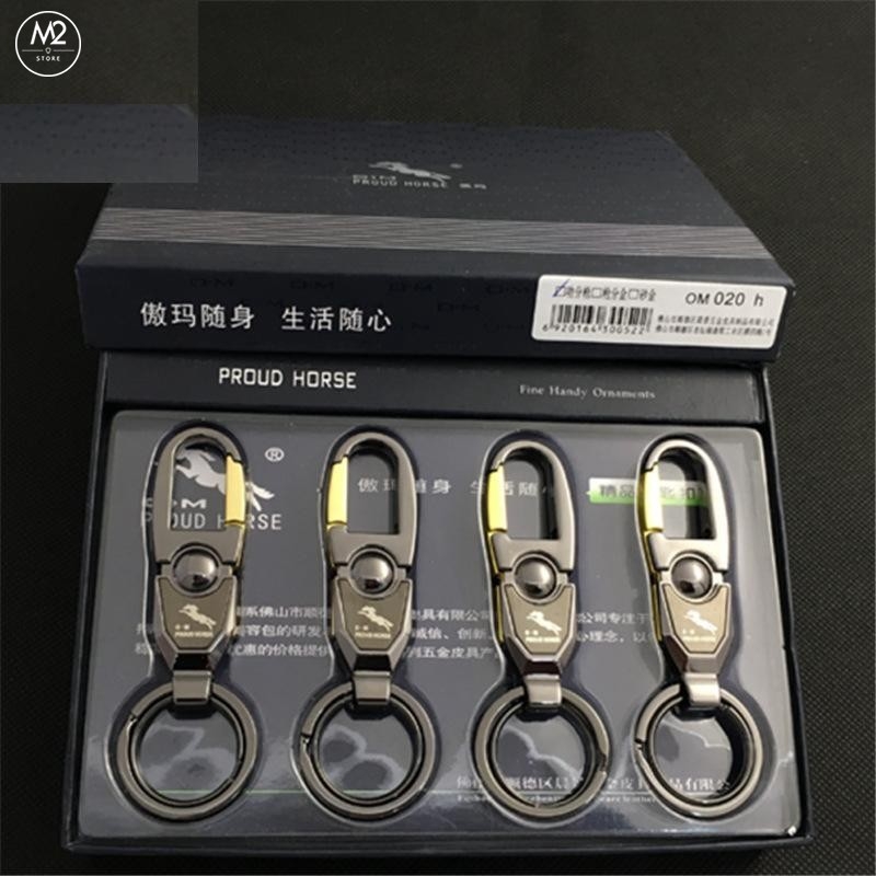 Móc khoá xe máy ô tô đẹp nam tính có phong cách lịch lãm sang trọng Proud Horse cao cấp MK06-A5