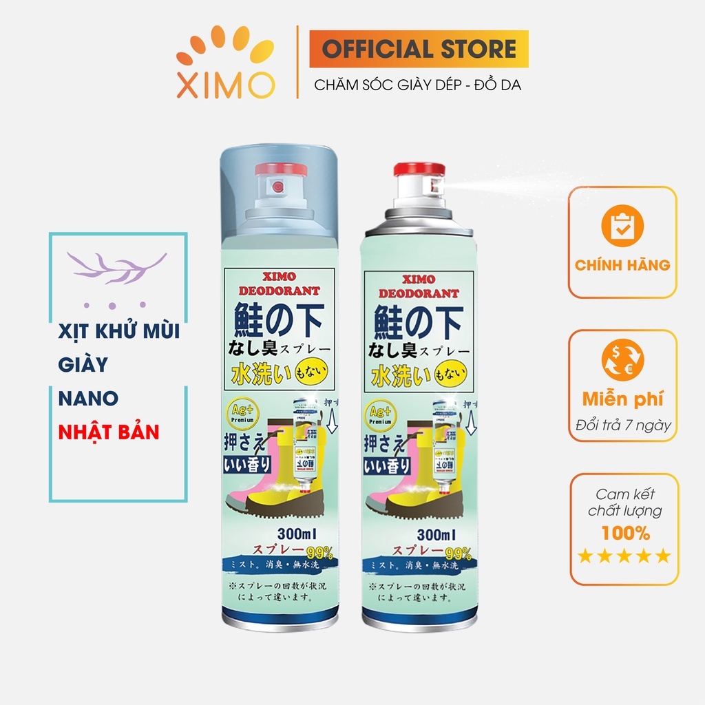 Bình xịt lưu hương chống thối chân mùi giày EYKOSI XIMO, kháng khuẩn, công nghệ Bạc ion (VSG08)