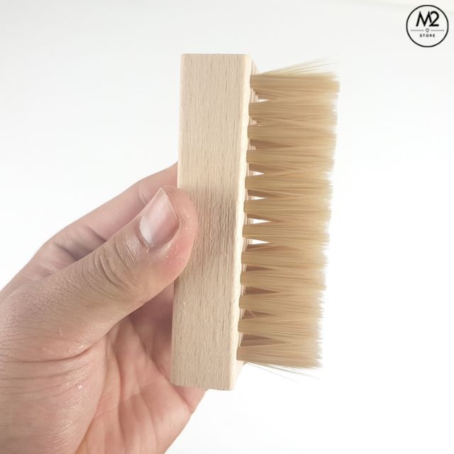 Bàn chải đánh giày lông heo & lông nhựa PP bản cho giày vải sneaker XIMO (BCDG17)