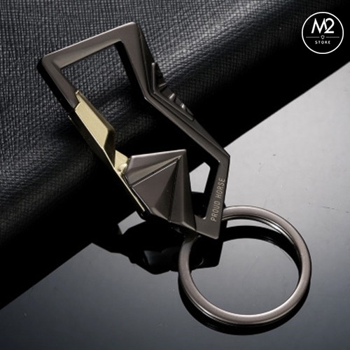 Móc khóa xe máy ô tô đẹp Proud Horse chất liệu inox chốt cài lưng quần thời trang, lịch lãm, phong cách MK14-A5