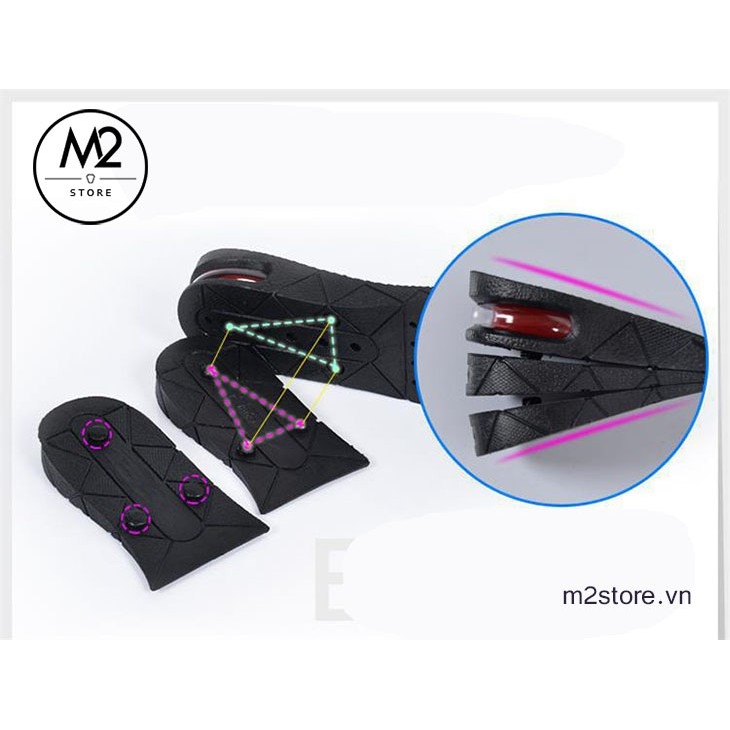 Lót giày tăng chiều cao có đệm khí nửa bàn loại L4-A16(3-5cm)