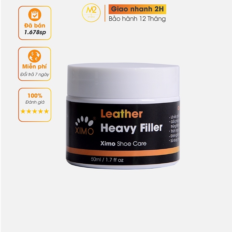 Kem Bả Ma Tít Heavy Filler Vá Sửa Chữa Vết Rách, Vết Rạn, Nứt, Bong Tróc Trên Da Giày, Ghế, Túi Ví XIMO XI09