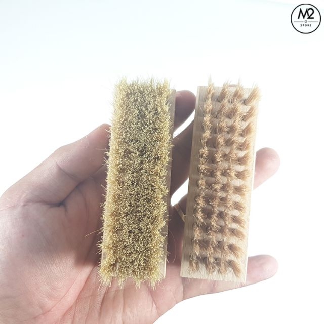 Bàn chải đánh giày lông heo & lông nhựa PP bản cho giày vải sneaker XIMO (BCDG17)