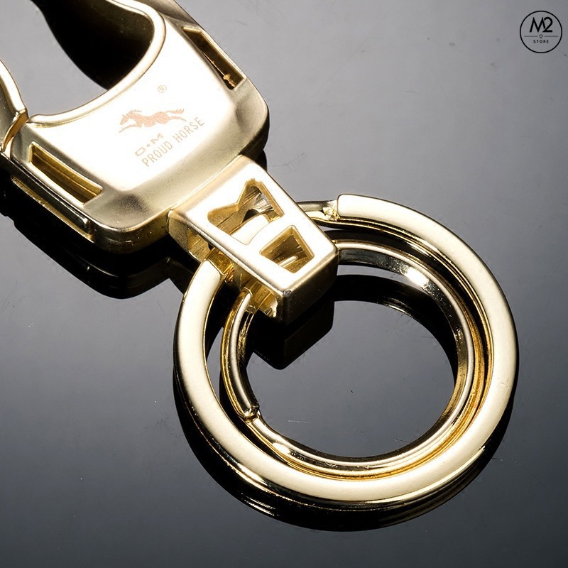 Móc khoá xe máy ô tô đẹp Proud Horse inox cao cấp, thời trang hiện đại đeo thắt lưng MK07-A5