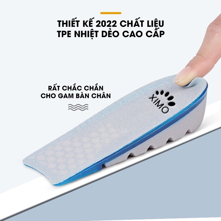 Lót giày tăng chiều cao 2023 cao cấp chất liệu TPE êm ái và chắc chắn L17
