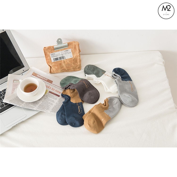 Tất Vớ Cổ Ngắn Nam Cotton Cao Cấp Phong Cách Nhật Bản Lịch Lãm TN37