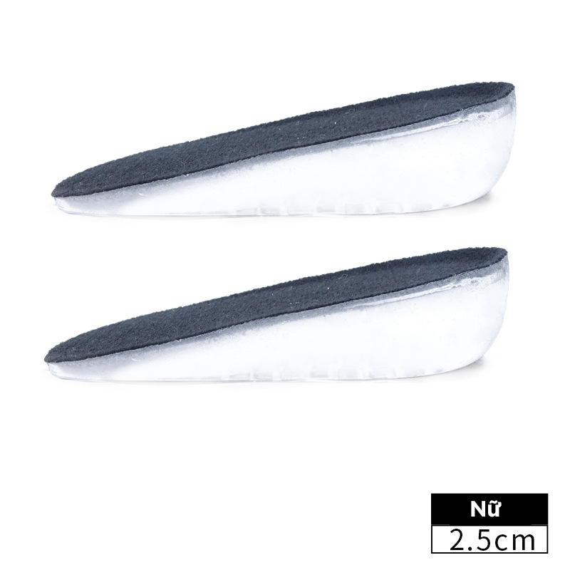 Lót giày tăng chiều cao silicon êm chân tích hợp keo bám đế L12 chính hãng