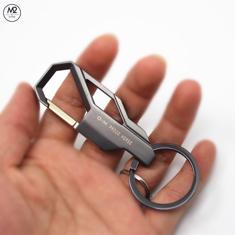 Móc khóa xe máy ô tô đẹp Proud Horse chất liệu inox chốt cài lưng quần MK1-A5