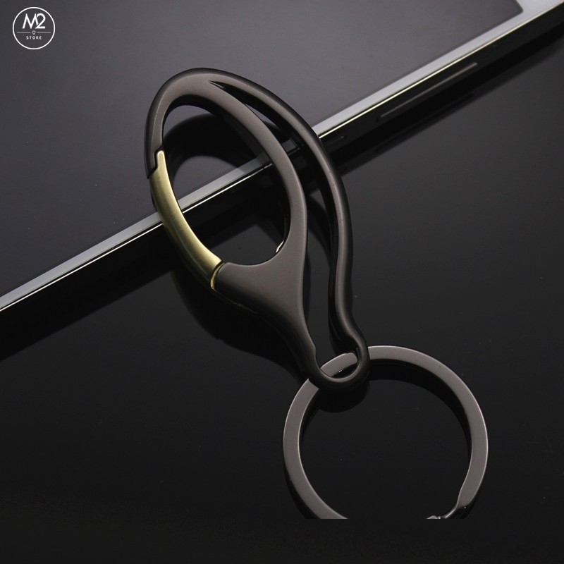 Móc chìa khoá xe máy ô tô đẹp Proud Horse có chốt gài thắt lưng thời trang chất liệu inox cao cấp MK09-A5