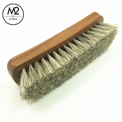 Bàn chải đánh giày lông ngựa gỗ sồi cao cấp cỗ lớn chuyên dụng BCDG20