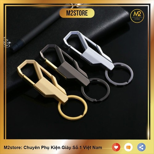 Móc khóa xe máy ô tô đẹp chất liệu inox chốt cài lưng quần thời trang Ximo MK02-A5